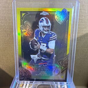 2025 Topps Chrome Fortune 15 Josh Allen Bills #F15-7 yellow Refractor /275